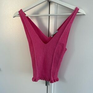 Zara pink knit tank top